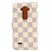 LG G Flex 2 - PU Leather Flip Square Protective Phone Cover Case Wallet - White